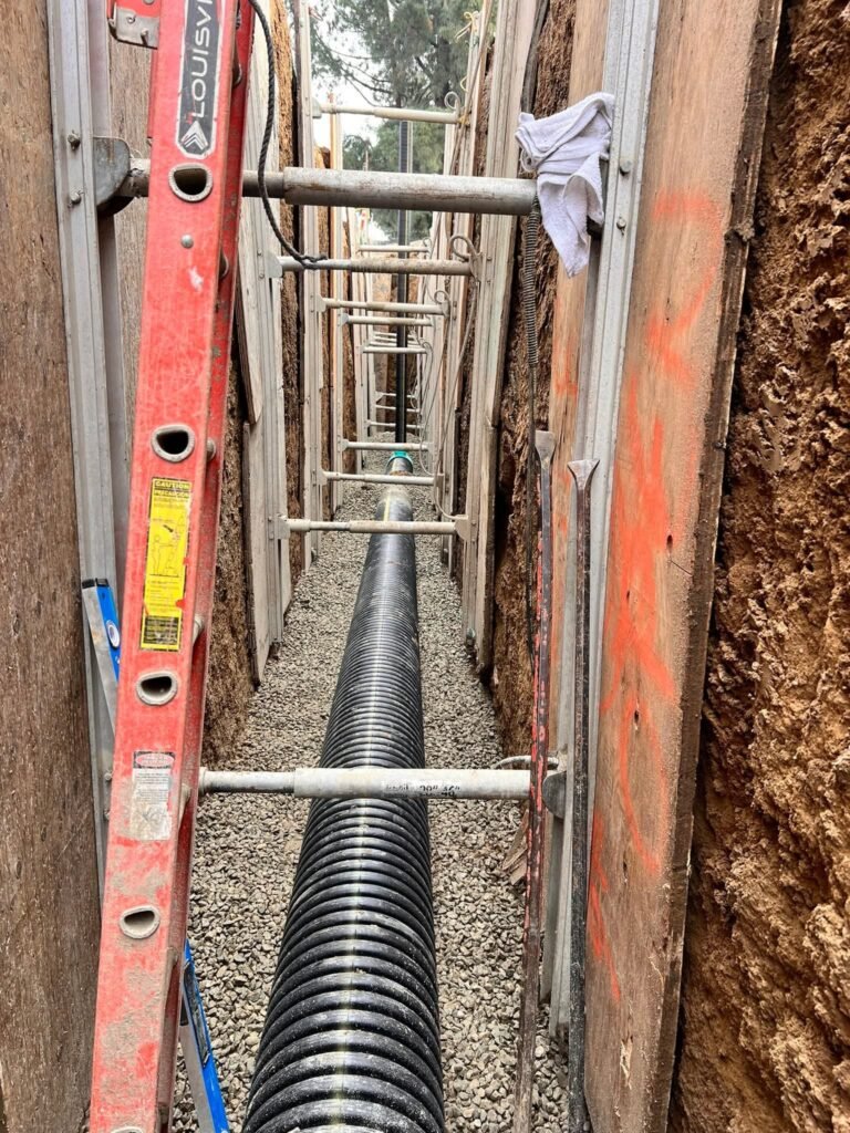 Roads and sewers construction